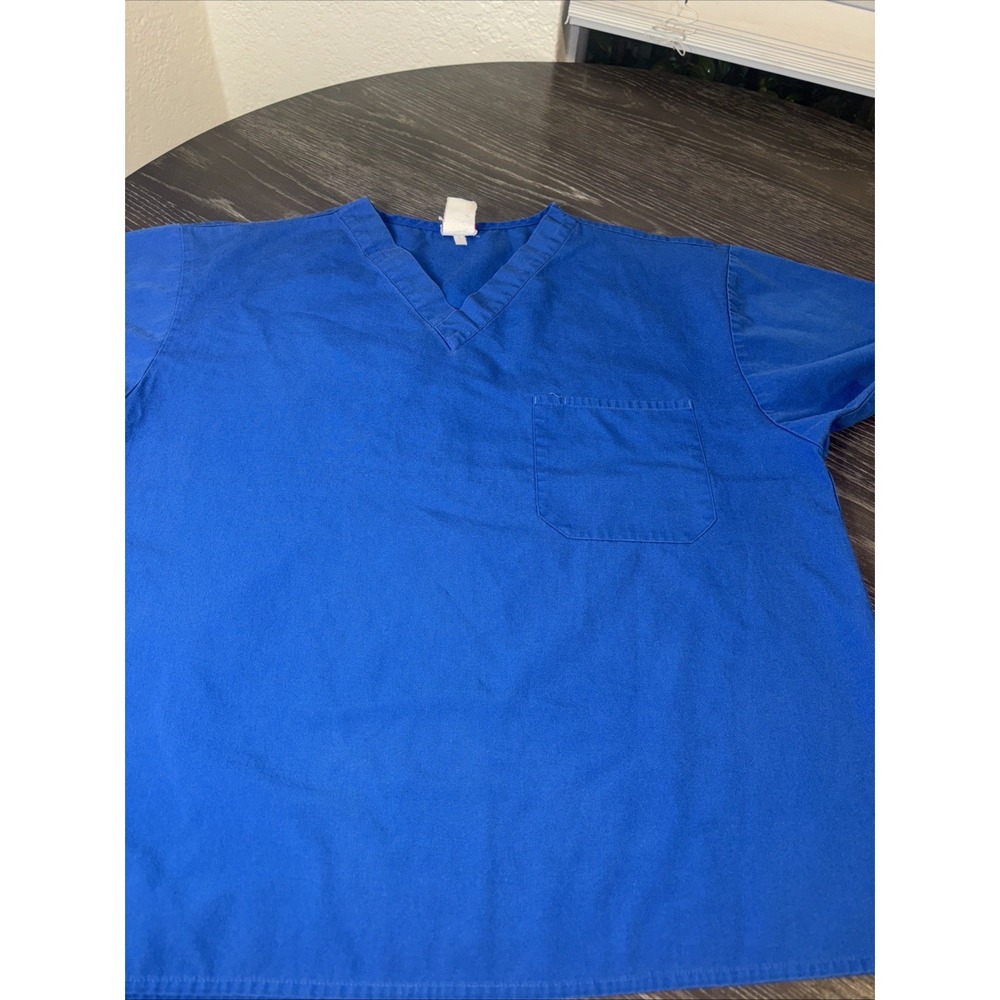 Dickies MENS Scrub Top Size M-blue V-Neck-Chest 22"/L 24